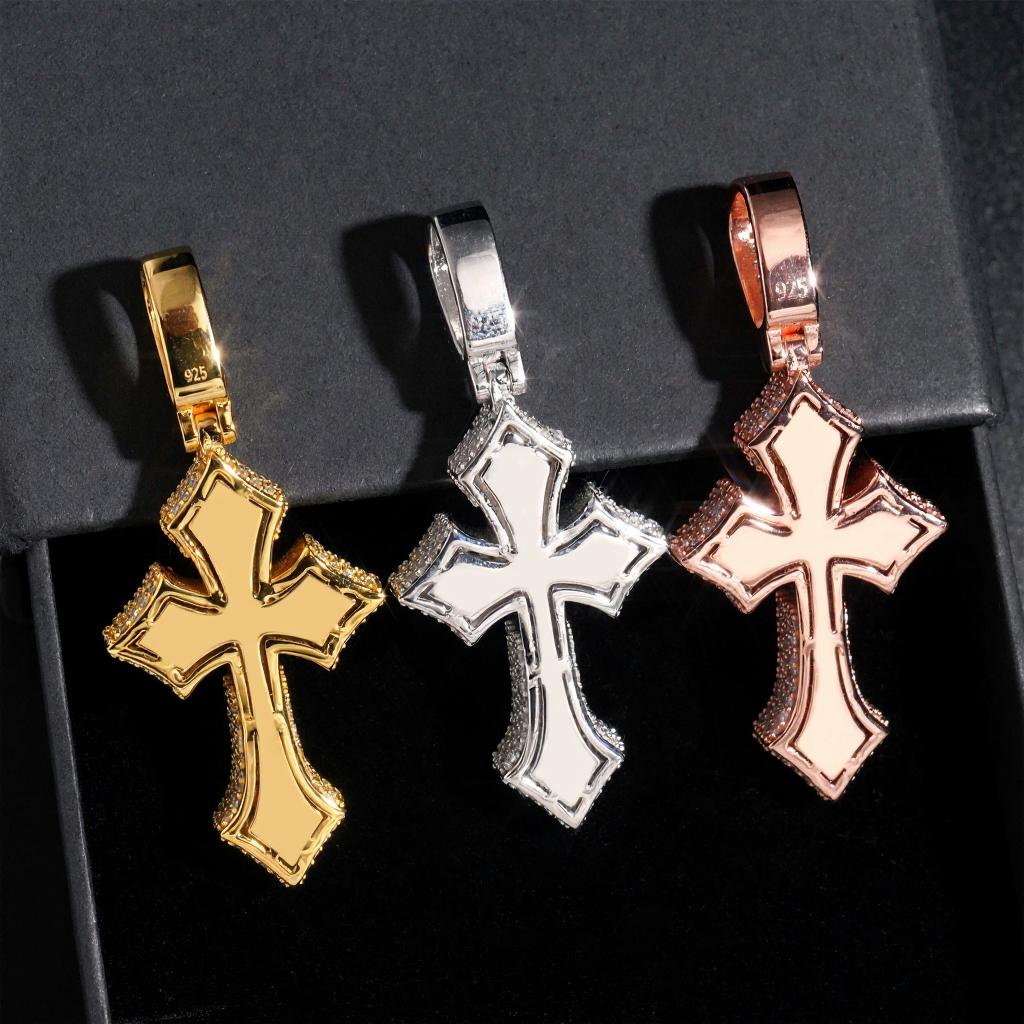 Hot Sale Baguette Moissanite Cross Pendant