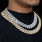 Heavy Solid 18k Gold Plated 19mm Miami Diamond Cuban Link Chain