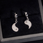 Tai Ji Moissanite Hoop Earrings