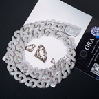 High Quality Iced Out 15MM Moissanite Infinity Cuban Link Chain