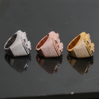 Square Hip Hop Mens Moissanite Ring