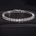 Zuanfa Asscher Cut 4*4mm Moissanite Tennis Bracelet