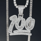 100% Baguette Moissanite 18k Gold Plated Pendant