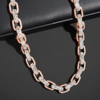New Design 13MM Mixed Baguette Moissanite Cuban Link Chain