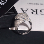 Iced Out Moissanite Mens Ring