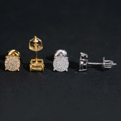 ZUANFA JEWELRY Moissanite Screw Back Stud Earrings