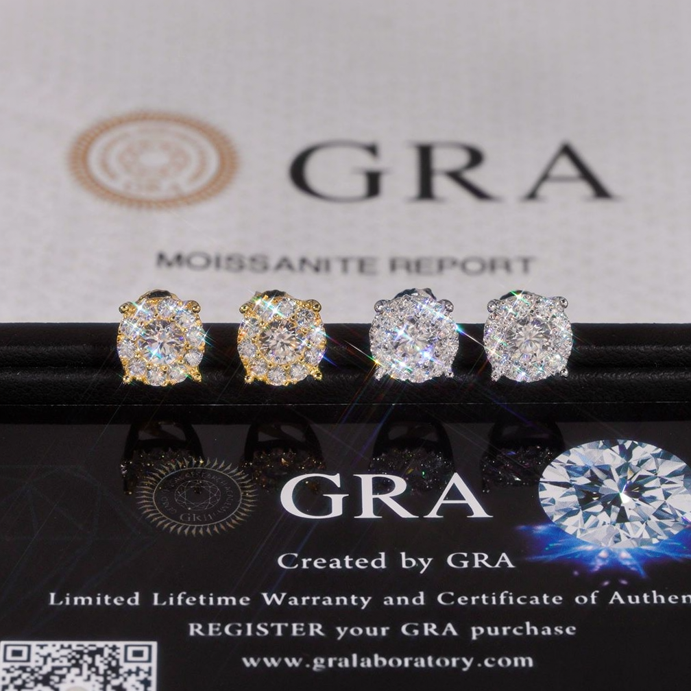 Zuanfa Luxury Iced Out Moissanite Earrings