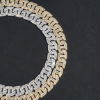 Top Quality Luxury Design 17mm Hip Hop Mens Cuban Link Chain Necklace