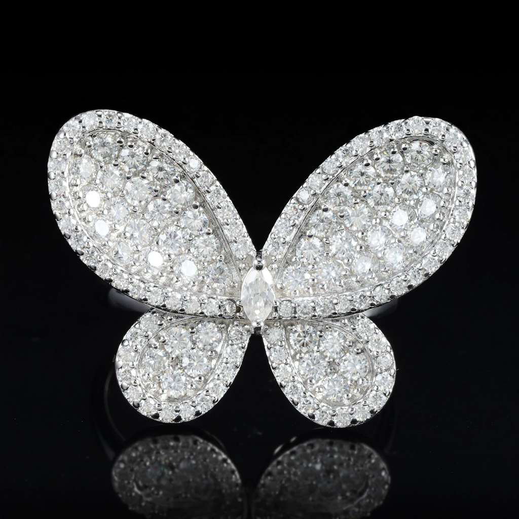 New Arrivals Butterfly Moissanite Ring 18k Gold