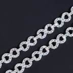 One Row Big Stone 13MM Moissanite Infinity Cuban Link Chain
