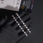 4mm Black Mixed White Moissanite Tennis Bracelet
