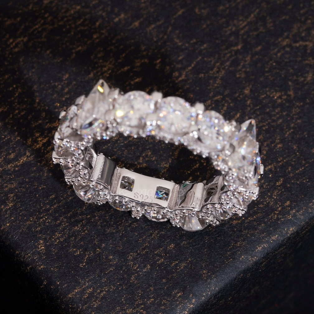 Classic 925 Silver Moissanite Women Wedding Ring