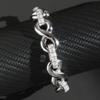15MM Eternity Moissanite Cuban Link Bracelet