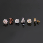 ZUANFA Cluster Moissanite Flower Earrings