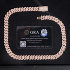 ZUANFA 10MM 3 Rows Moissanite Cuban Link Chain