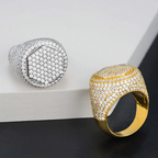 Luxury New Designs 925 Sterling Silver Hip Hop Men Moissanite Ring