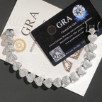 Heart Shape 13mm 925 Sterling Silver Iced Out Moissanite Cuban Link Bracelet