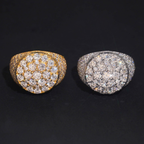 Iced Out Moissanite Mens Ring