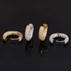 Hip Hop Moissanite Hoop Earrings