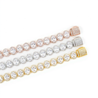 Luxury Oval Diamond 18k Gold Plated Cuban Link Chain