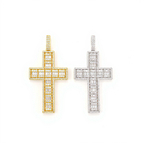 Hip Hop Iced Out Cross Baguette Diamond Pendant