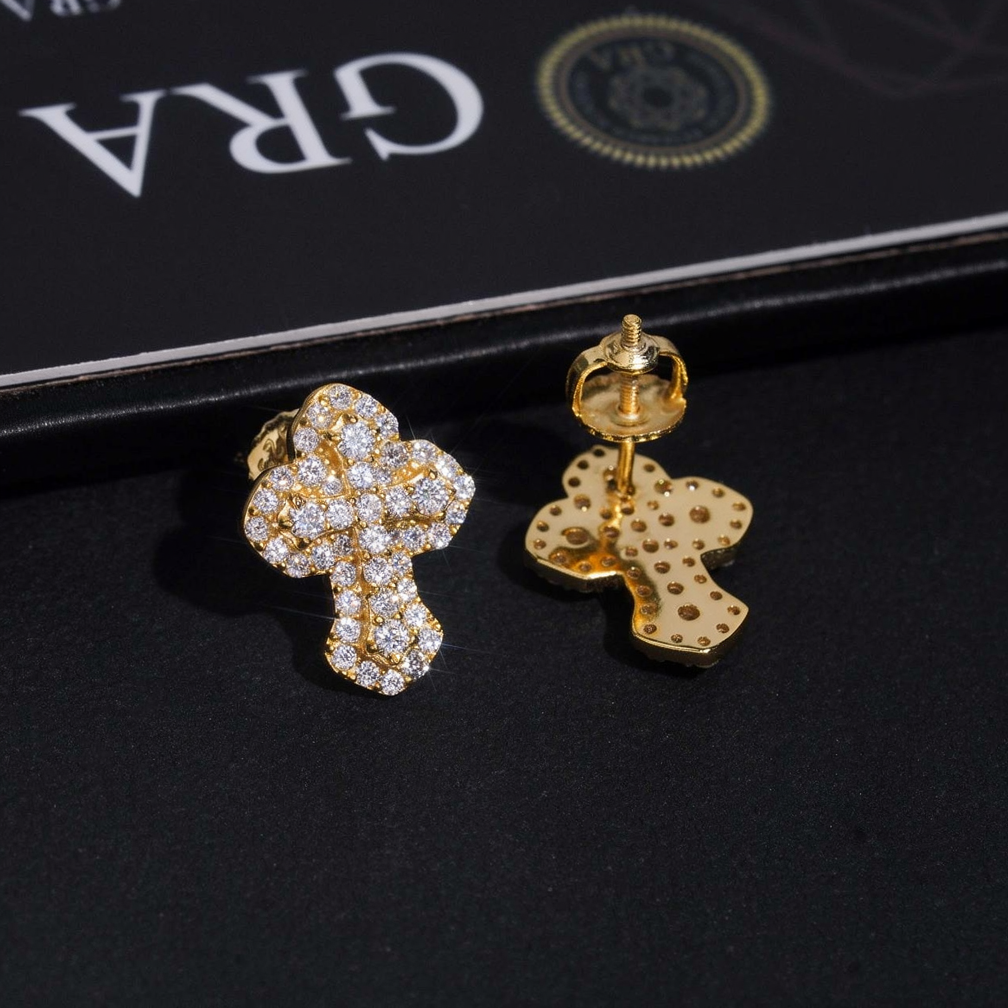 Zuanfa Religious Moissanite Cross Earrings