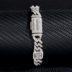 GRA Certificate 12MM Moissanite Cuban Link Bracelet