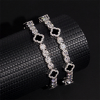 Black Clover Moissanite Tennis Chain