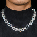 One Row Big Stone 13MM Moissanite Infinity Cuban Link Chain