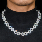 One Row Big Stone 13MM Moissanite Infinity Cuban Link Chain