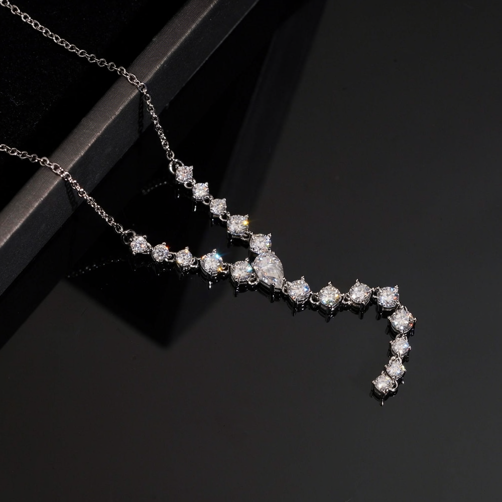 Zuanfa Fashion Moissanite Rosary Women Necklace