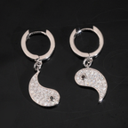 Tai Ji Moissanite Hoop Earrings
