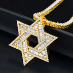 High End Hip Hop Star Moissanite Pendant 18k Gold