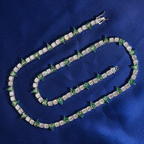 5MM Round Mixed Green Pear Cut Moissanite Tennis Chain