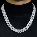 Heavy Round Shape 16MM Baguette Moissnaite Cuban Link Chain