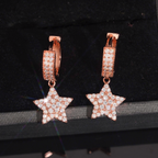 Fashion Star Moissanite Hoop Earrings