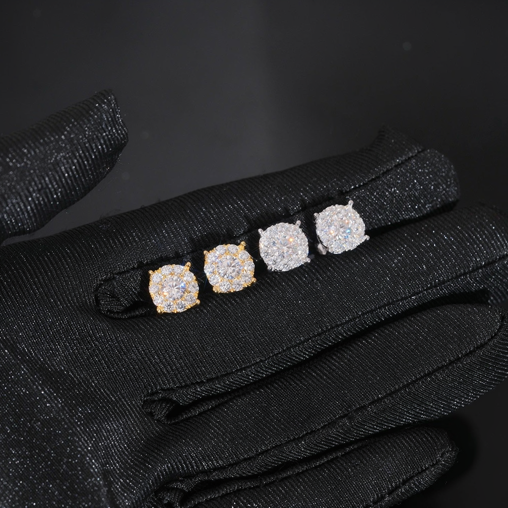 Zuanfa Luxury Iced Out Moissanite Earrings
