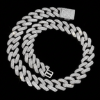 Heavy Miami 20mm Gold Plated Cuban Link Chian Moissaite Diamond Necklace