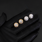6.5mm Center Stone Bezel Setting Moissanite Earrings