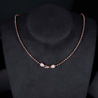 Moissanite Lock 3mm Bead Chain Necklace