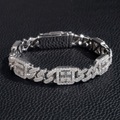 GRA Certificate 12MM Moissanite Cuban Link Bracelet