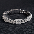 GRA Certificate 12MM Moissanite Cuban Link Bracelet