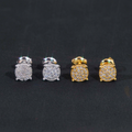 Hip Hop Iced Out Moissanite Stud Earrings