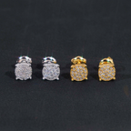 Hip Hop Iced Out Moissanite Stud Earrings
