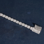 Zuanfa 6MM Moissanite Cluster Tennis Bracelet