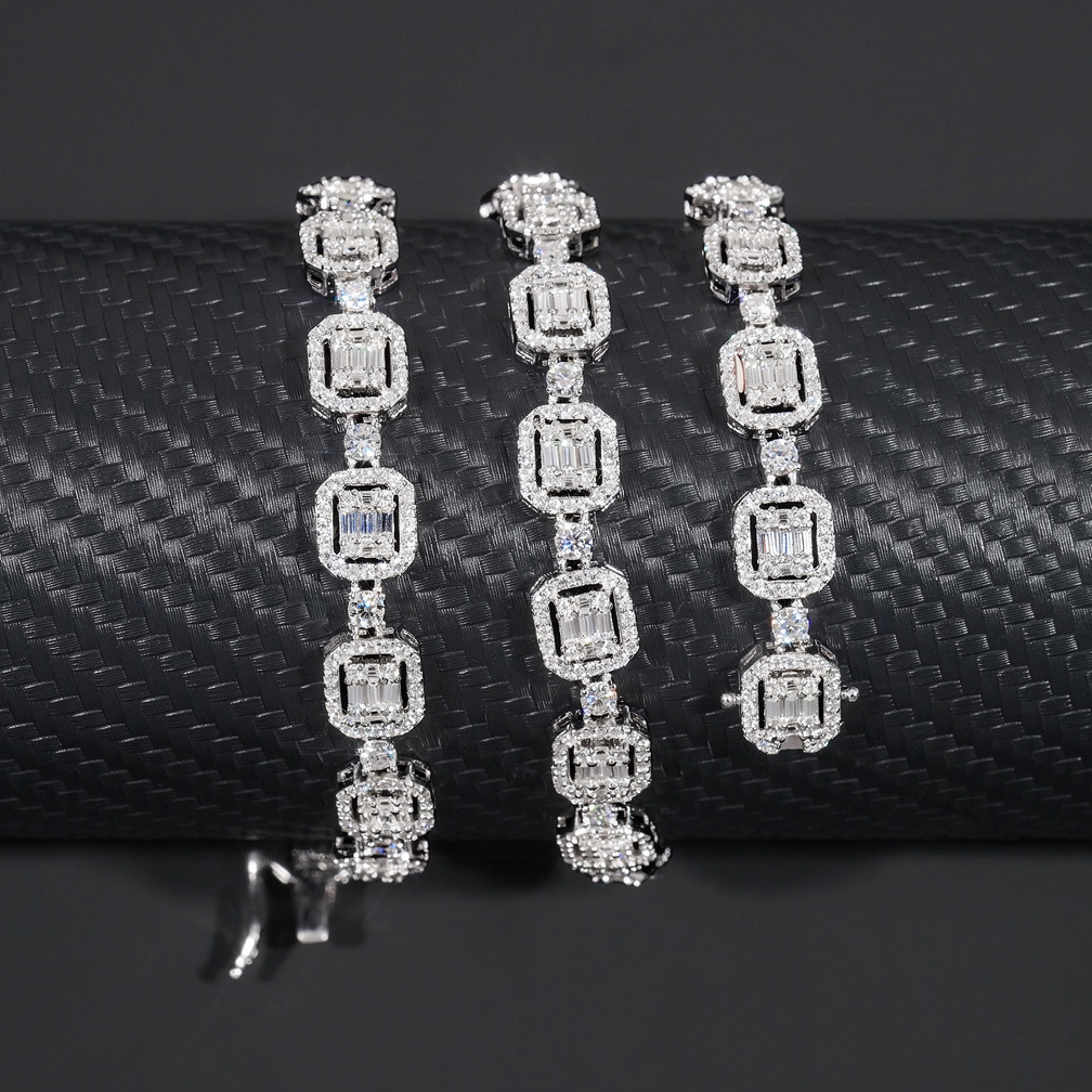 Iced Out Jewelry GRA Certified Moissanite Diamond 8MM Cuban Link Chain