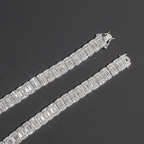 Baguette Diamond Luxury 10MM Moissanite Tennis Necklace
