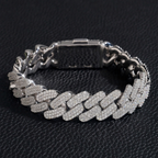 Three Rows 16MM Moissanite Cuban Link Chain