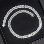Baguette Diamond Luxury 10MM Moissanite Tennis Necklace