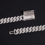 10MM 3 Rows Moissanite Cuban Link Bracelet